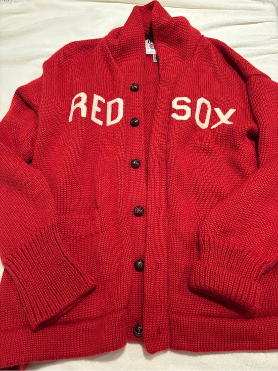 Cooperstown Collection Other - Cooperstown Collection Vintage Red 'Red Sox' Shawl Collar Cardigan